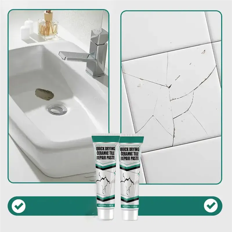 Fast-Setting Tile Restoration Filler for Cracks, Chips and Grout Joints