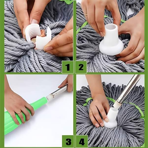 Rotating Self Wringing Mop with 360° Microfiber Head