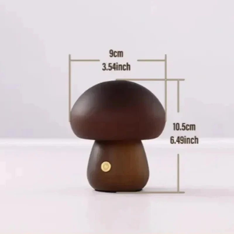 Mushroom Night Light with Touch Control and Adjustable Brightness