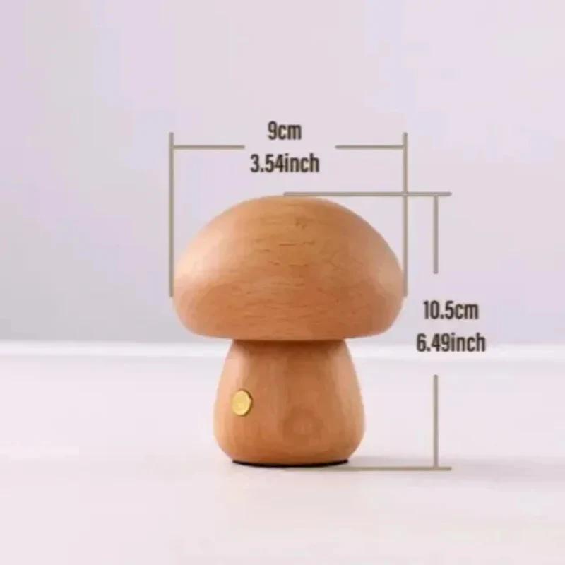 Mushroom Night Light with Touch Control and Adjustable Brightness