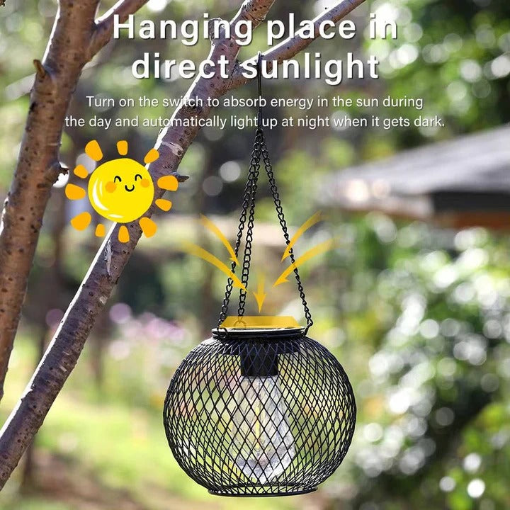 LED Solar Lantern, Outdoor Hanging Lamp for Pathway