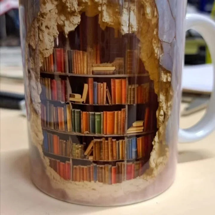 Bookshelf Design Coffee Cup
