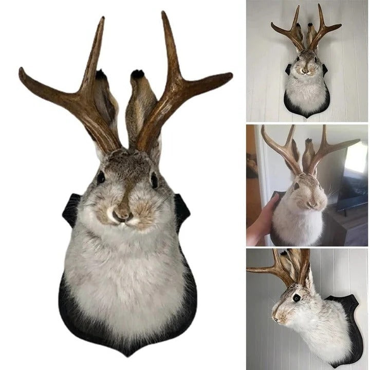 Wall Mounted Jackalope Figure for Home Decor