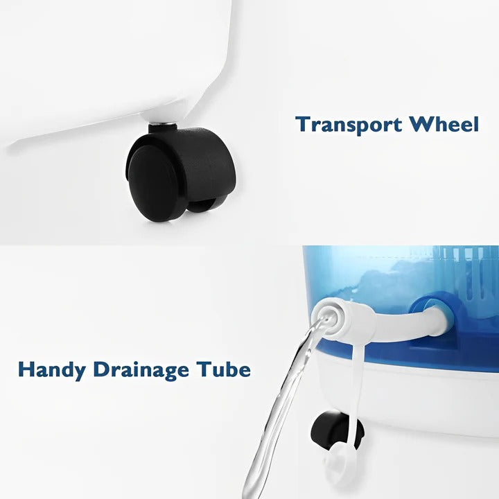 500W Heated Foot Spa Bath Massager with Rollers and Bubbles