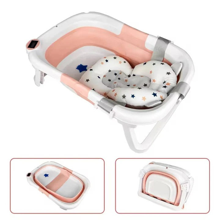 Foldable Infant Bathing Tub with Temperature Indicator