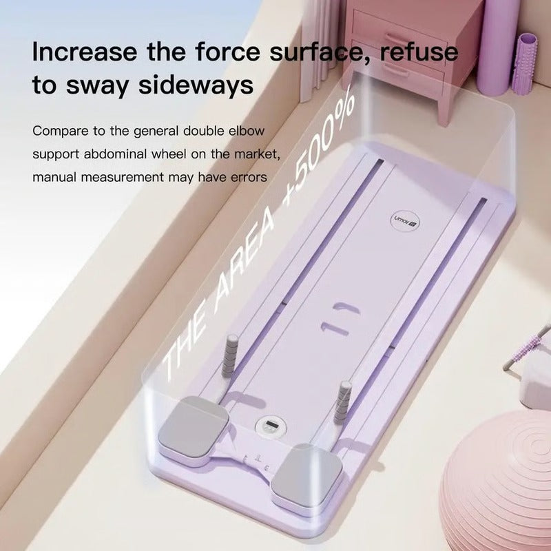 Core Strength Training Board with Integrated Timer and Foot Straps