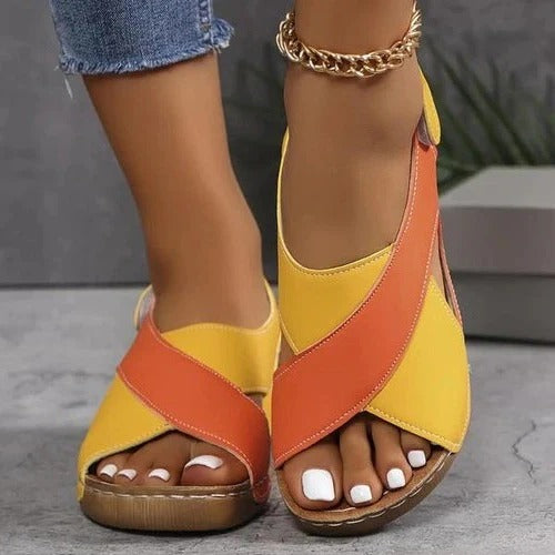 Casual Slip On Slides with Contoured Footbed and Textured Sole