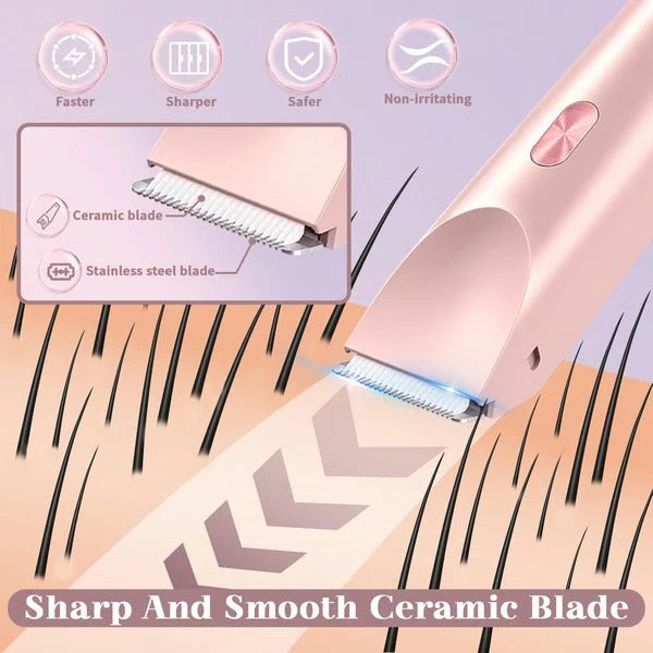 Women's Rechargeable Body Shaver with Bikini Line Trimmer Attachment