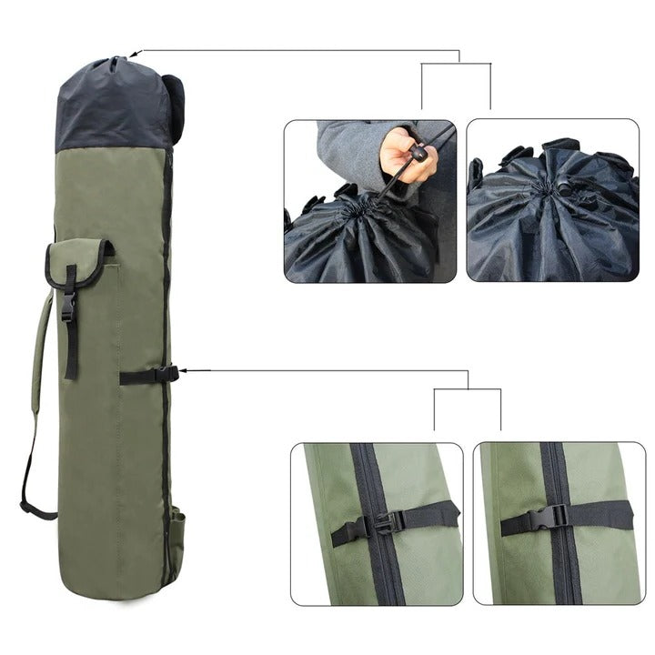 Shoulder Strap Portable Fishing Rod and Tackle Bag Organizer