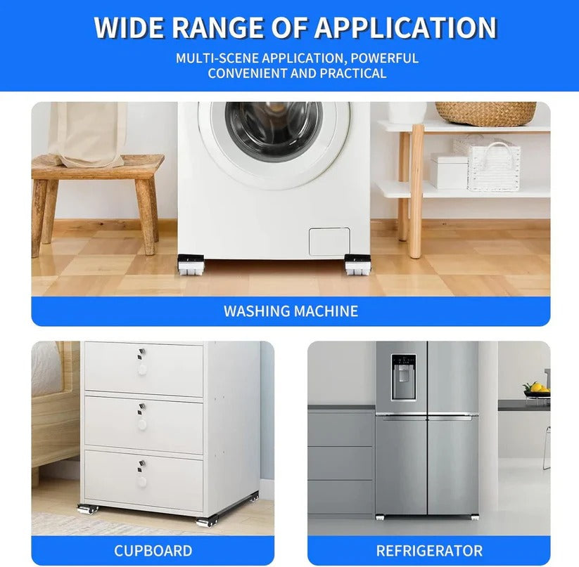 Adjustable Appliance Rollers for Washer, Dryer and Refrigerator