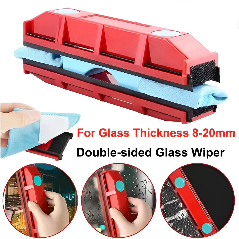 Double-Sided Magnetic Window Cleaner for Glass Surfaces