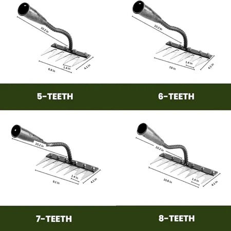 Durable Iron Weeding Rake for Lawn and Garden Maintenance