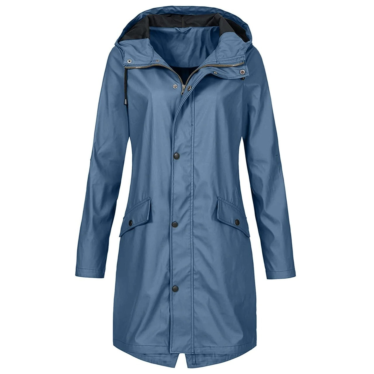 Women's Waterproof Hooded Rain Jacket with Lightweight Construction