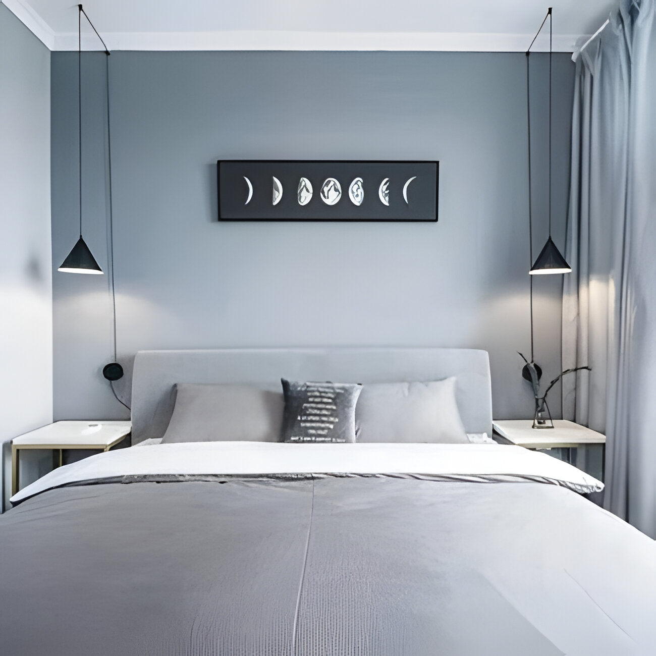 Modern Black Pendant Lamp | Minimalist Metal Hanging Light