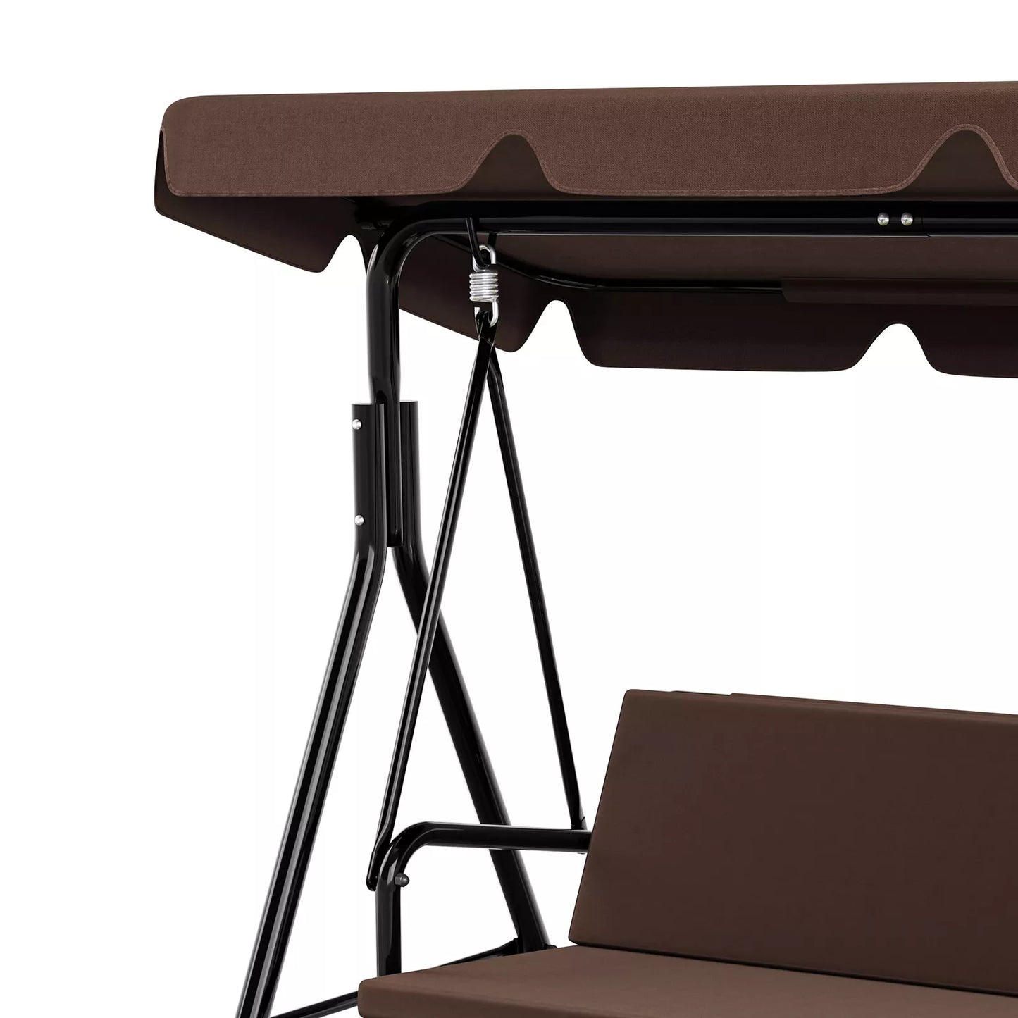 Bliss Hanging Swing for 3 persons, with 45 Degree Adjustable Canopy - Brown
