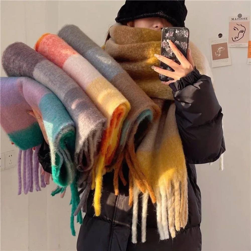 Women's Cashmere Scarf, Soft Multicolor Scarf for Warmth and Style
