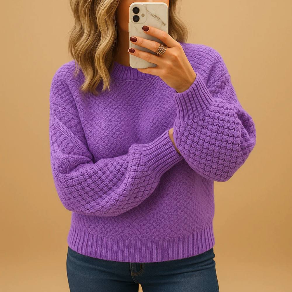 Women's Knitted Sweater, Warm Comfortable Fit for Fall and Winter