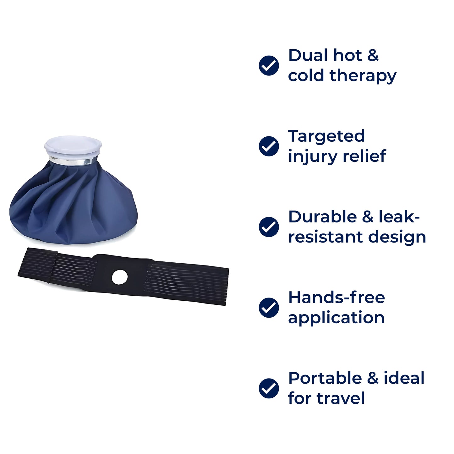 Reusable Hot and Cold Therapy Pack with Moldable Gel and Insulated Seal