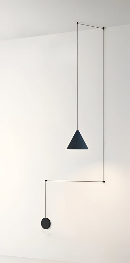 Modern Black Pendant Lamp | Minimalist Metal Hanging Light