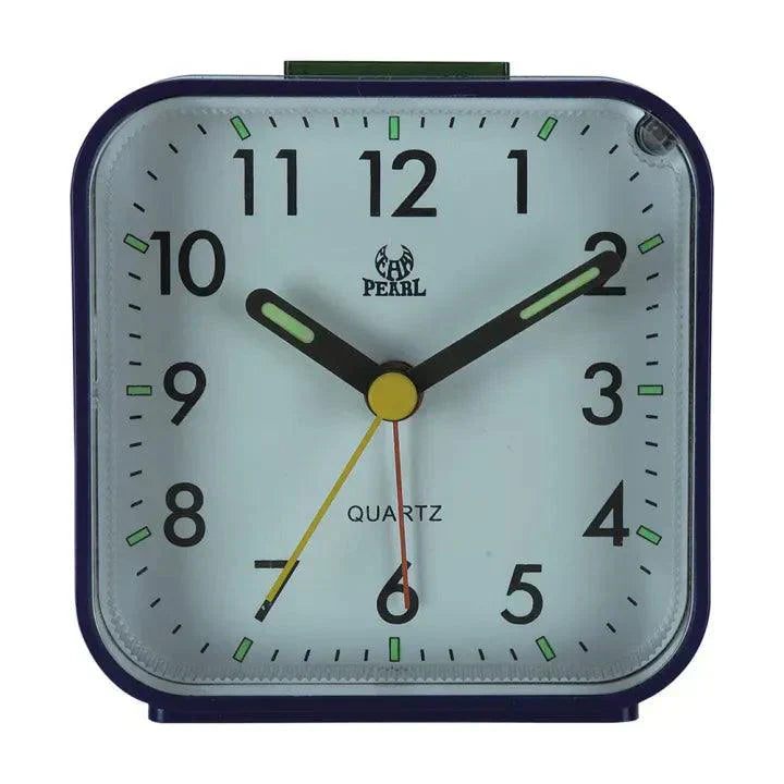 Silent Alarm Clock with Night Light and Snooze Function, Analog Display