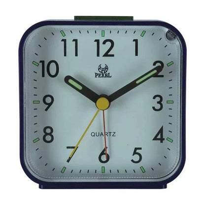 Silent Alarm Clock with Night Light and Snooze Function, Analog Display