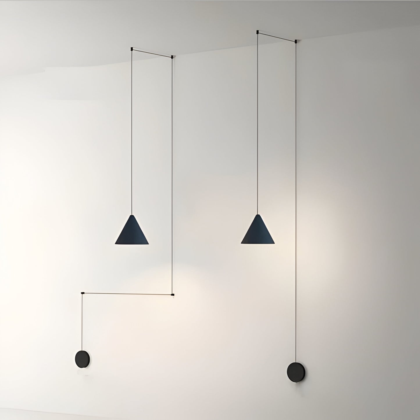 Modern Black Pendant Lamp | Minimalist Metal Hanging Light