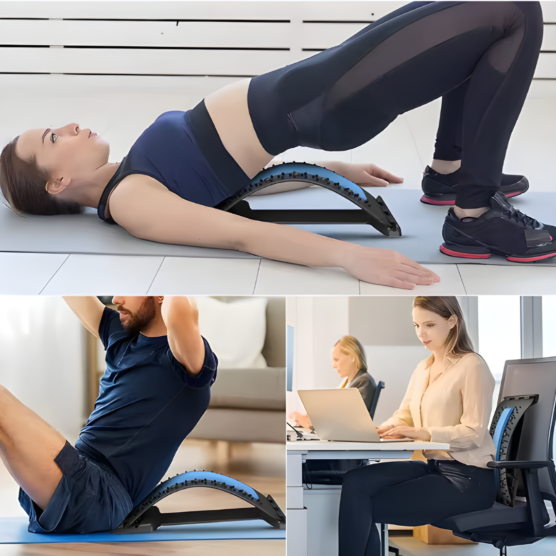 Lumbar Support Back Stretching Board for Yoga Spine Relief and Posture Correction