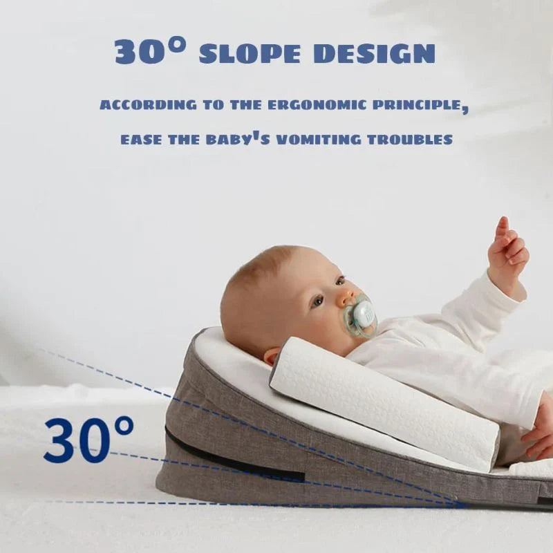 Infant Wedge Pillow with Memory Foam and Washable Cover for Reflux Support