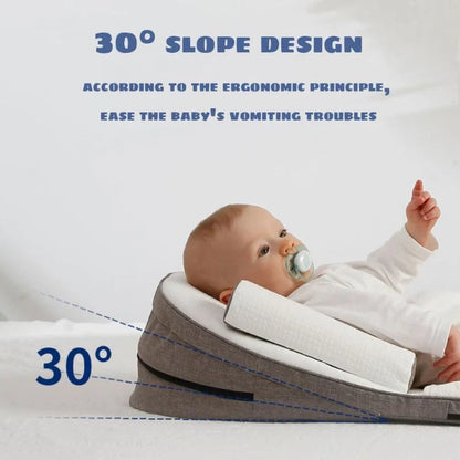 Infant Wedge Pillow with Memory Foam and Washable Cover for Reflux Support