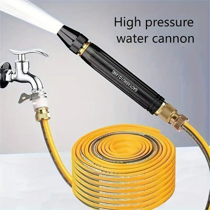 Adjustable Garden Hose Nozzle with Multiple Spray Patterns and Trigger Lock