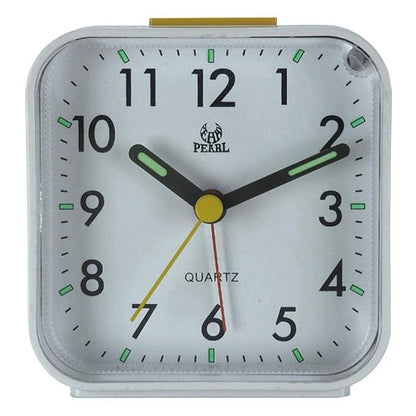 Silent Alarm Clock with Night Light and Snooze Function, Analog Display
