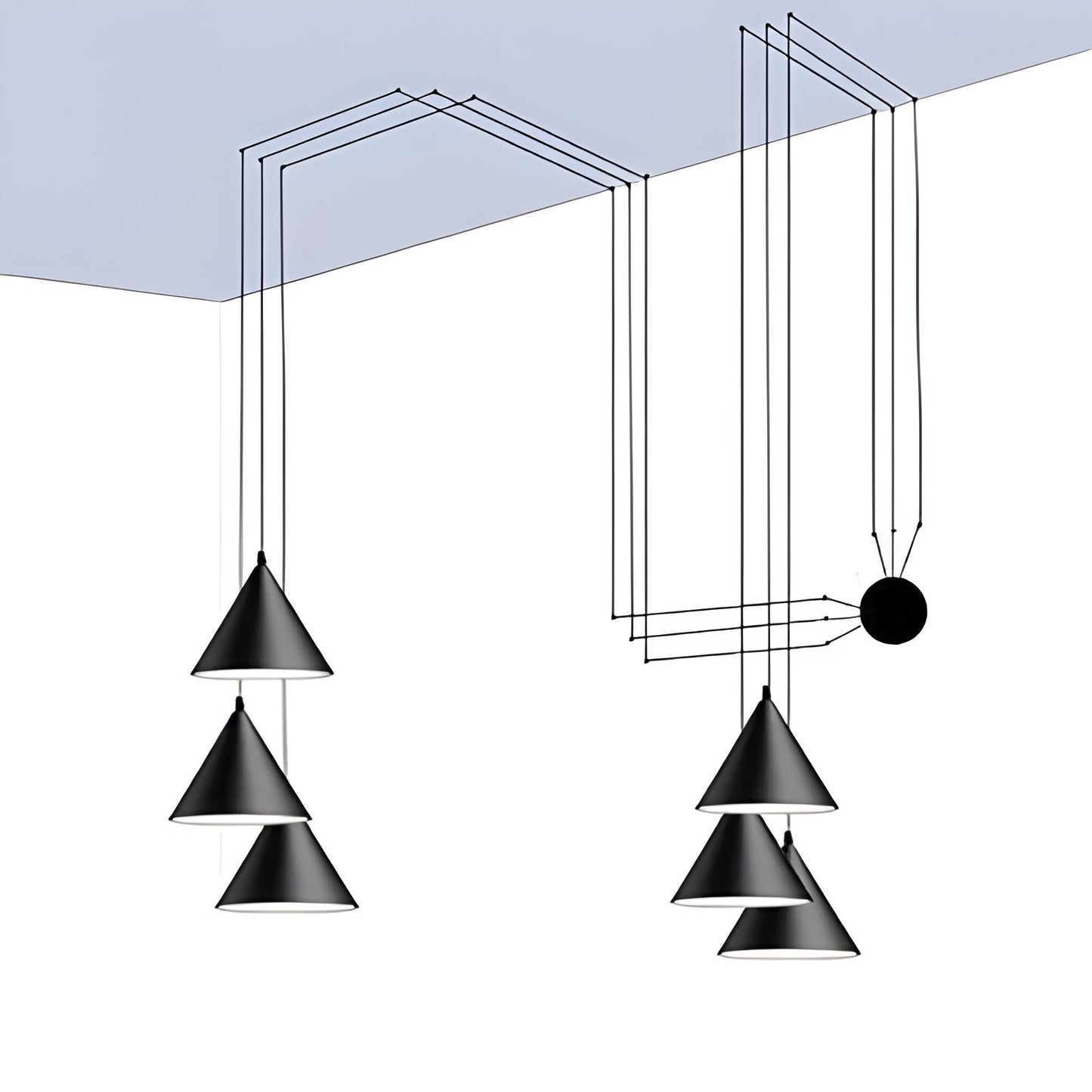 Modern Black Pendant Lamp | Minimalist Metal Hanging Light
