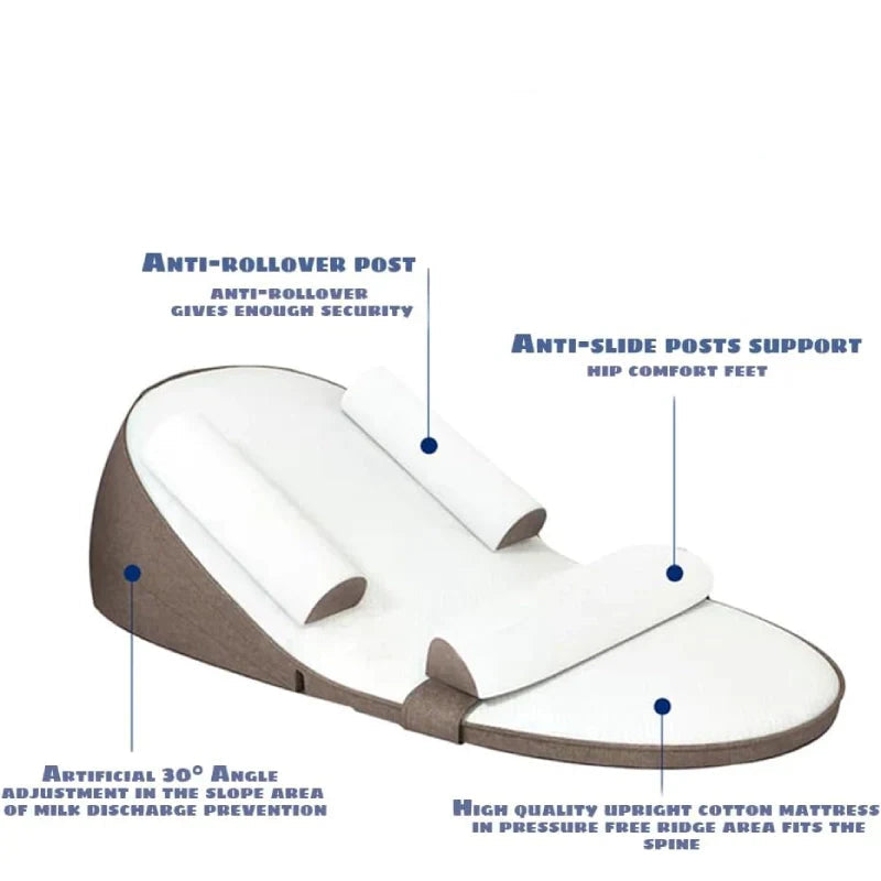 Infant Wedge Pillow with Memory Foam and Washable Cover for Reflux Support
