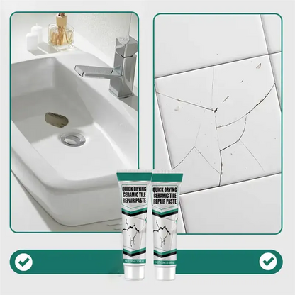 Fast-Setting Tile Restoration Filler for Cracks, Chips and Grout Joints