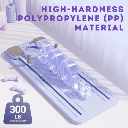 Portable Folding Balance Board with Resistance Bands for Home Pilates Training