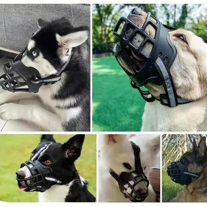 Breathable Mesh Dog Muzzle with Adjustable Straps for Behavior Control