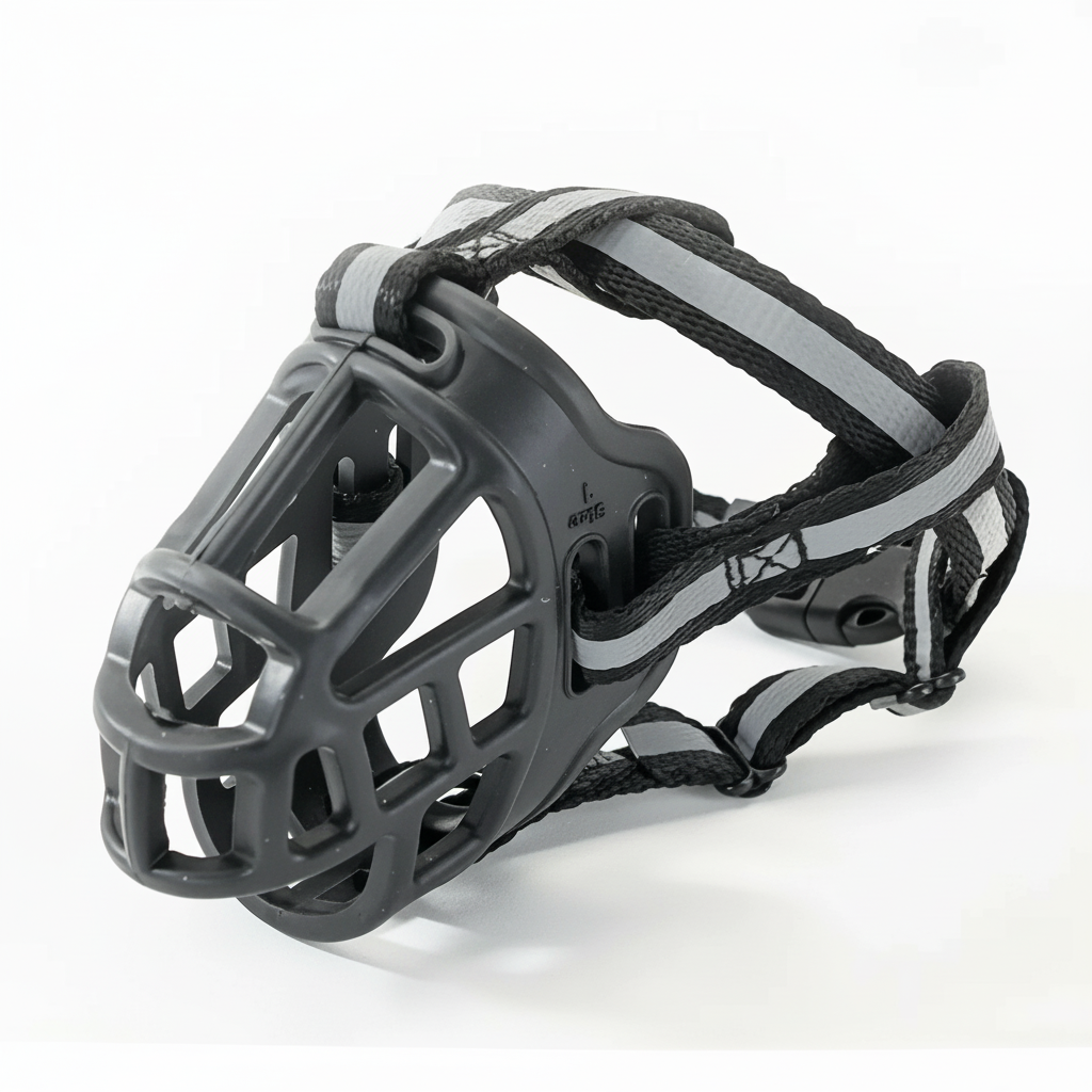Breathable Mesh Dog Muzzle with Adjustable Straps for Behavior Control