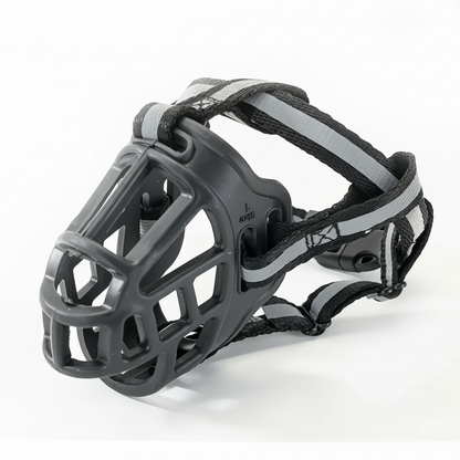 Breathable Mesh Dog Muzzle with Adjustable Straps for Behavior Control