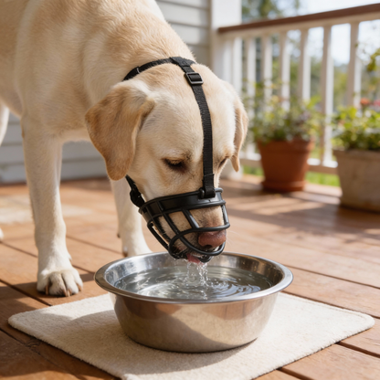 Breathable Mesh Dog Muzzle with Adjustable Straps for Behavior Control