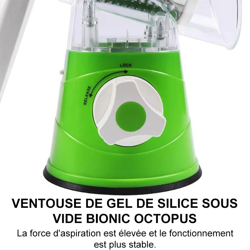 Rotary Vegetable Grater with Hand Crank and Three Interchangeable Blades