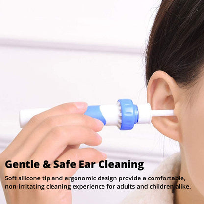 Electric Ear Wax Removal Tool with Medical Grade Silicone Tip and 60 Minute Battery
