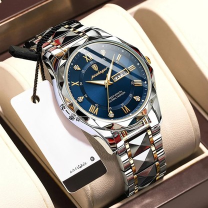 Obsetic Men's Luxury Waterproof Wristwatch with Luminous Display