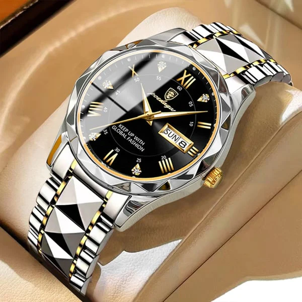 Obsetic Men's Luxury Waterproof Wristwatch with Luminous Display
