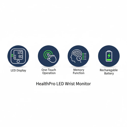 HealthPro LED Wrist Blood Pressure Monitor