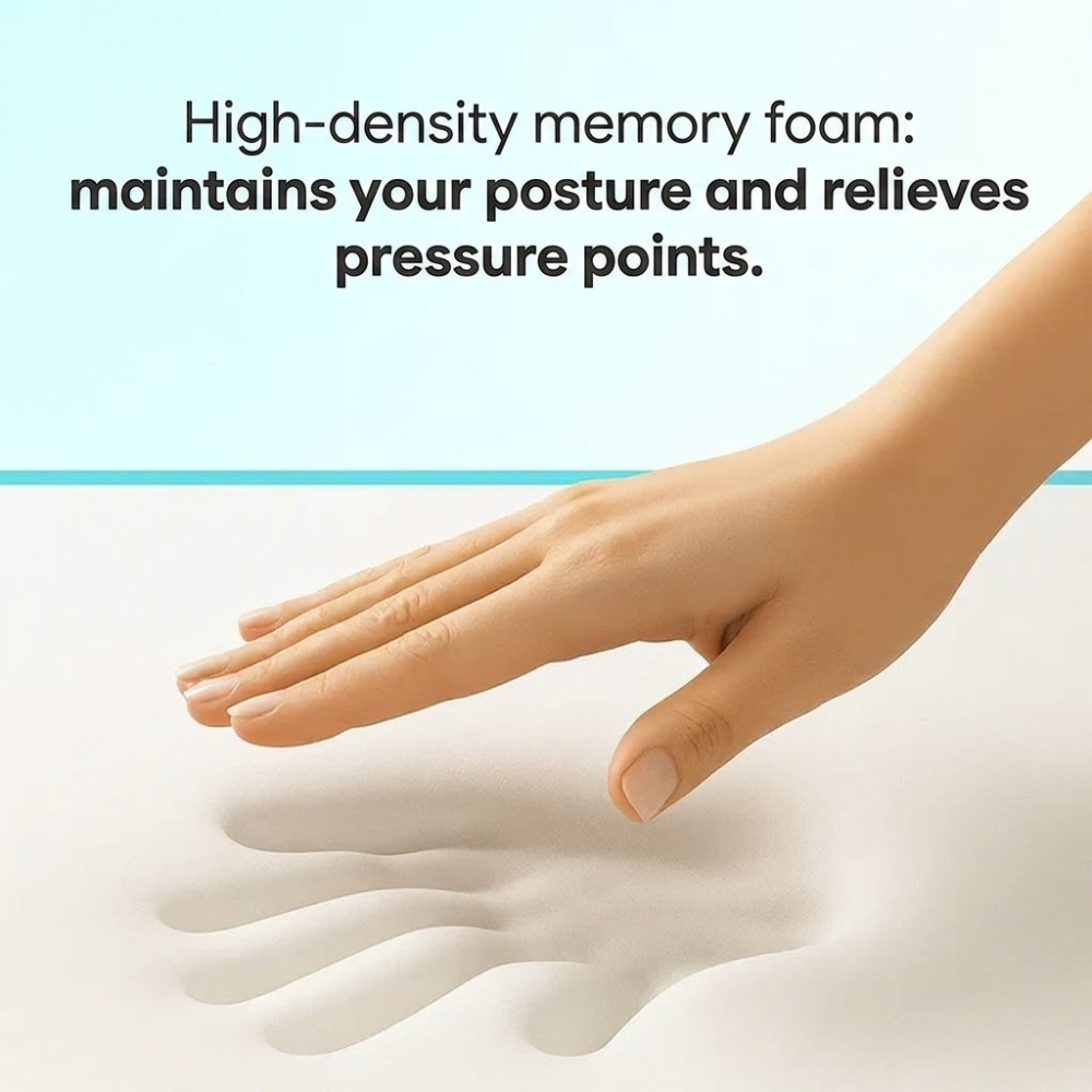 Contoured Memory Foam Seat Cushion for Everyday Sitting Comfort