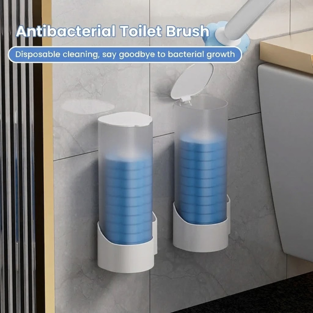 Disposable Toilet Brush Antibacterial Hygienic Sponge Heads