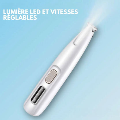 Silent Pet Trimmer with LED Light and Ceramic Blades for Dogs and Cats