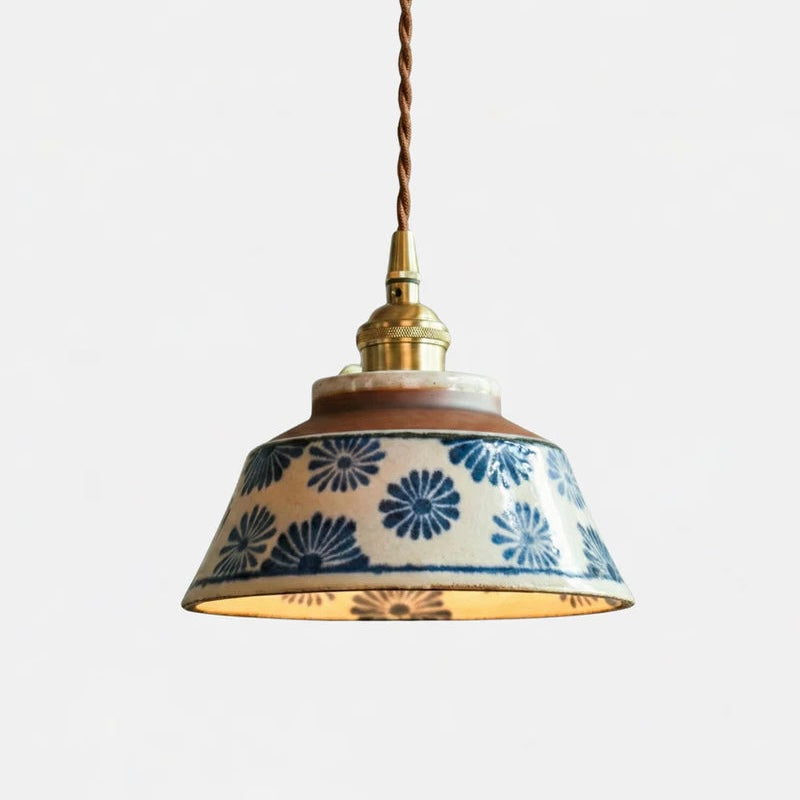 Ceramic Pendant Light Hand Painted