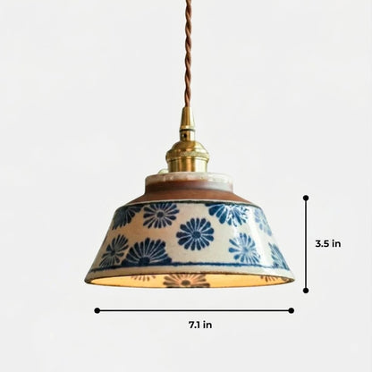 Ceramic Pendant Light Hand Painted