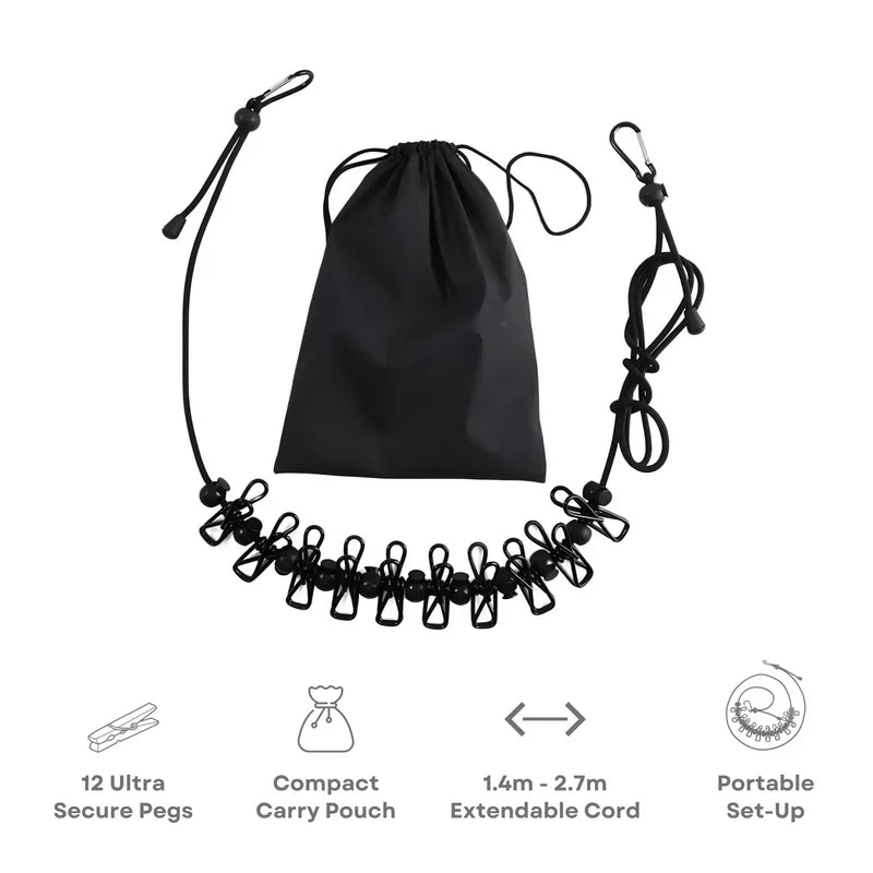 Travel Clothesline Portable Stretch Design